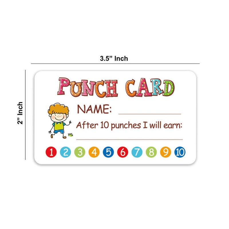 IVON Punch Card, 100pcs Reward Incentive Card for Teacher, Behavior Chart for Kids, Homeschool Classroom Supplies for Motivation - Image 3